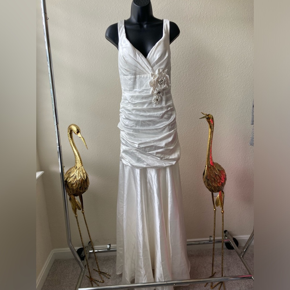Rhinestone Flower Wedding Dress